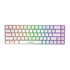 Fifine GK1W mechanická herná klávesnica, 65% RGB, biela