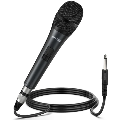 Fifine K6 dynamický vokálny mikrofón (čierny) - 1