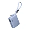 Ugreen PB584 10000 mAh power banka, USB + USB-C, 33 W, so zabudovaným káblom (sivá) thumbnail