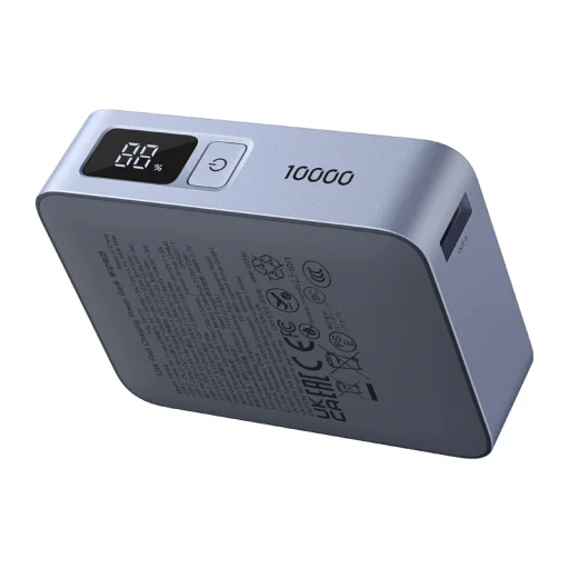 Ugreen PB584 10000 mAh power banka, USB + USB-C, 33 W, so zabudovaným káblom (sivá) - 3