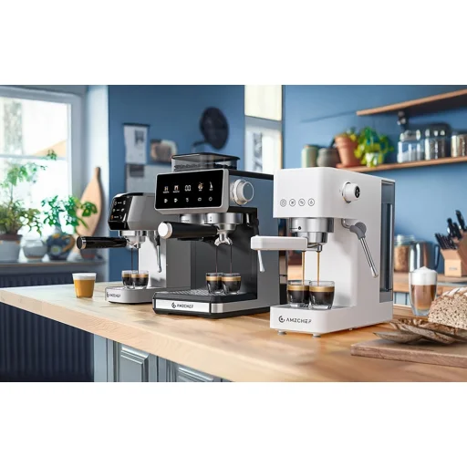 Kávovar AMZCHEF CE-EM3131-WT (biely) - 6
