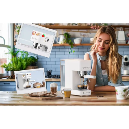 Kávovar AMZCHEF CE-EM3131-WT (biely) - 8