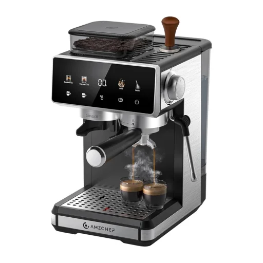 AMZCHEF CE-CM5560-SV pákový kávovar (strieborný) - 1