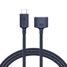 Tech-Protect MMC01 Ultraboost magnetický MacBook kábel USB-C - MagSafe 3 140W 200cm polnočná modrá