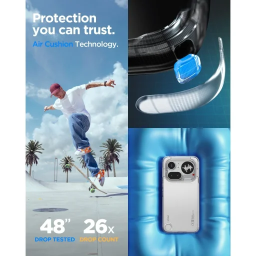 Nothing Phone 4a Pro Spigen Ultra Hybrid krištáľovo čisté puzdro - 7