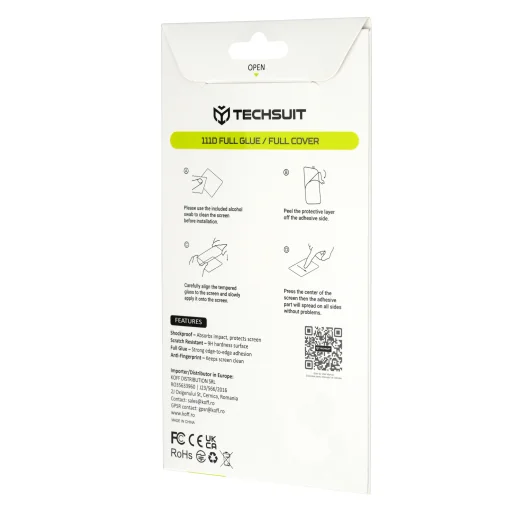 Motorola Moto G37 / G37 Power / G47 Čierne Techsuit 111D Celoplošné / S celoplošným lepením Tvrdené sklo - 4