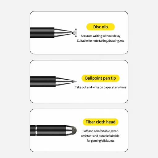 Blavec Passive Stylus Pen BPS-01 Univerzálne 3 v 1 (BPS01-UB) čierne - 3
