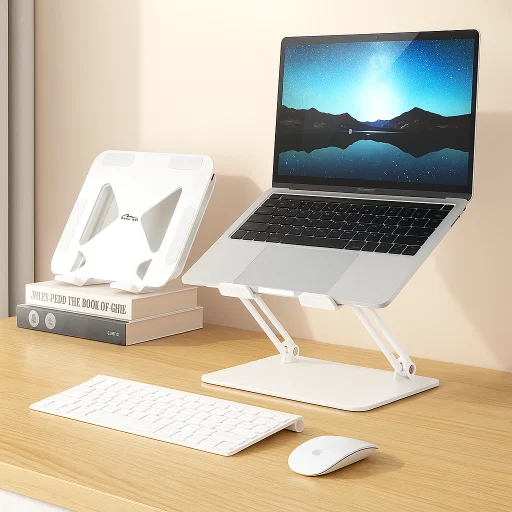 Media-Tech MT2661W nastaviteľný stojan na notebook pre 10 – 17 palcové notebooky, biely - 7