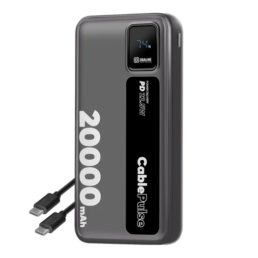 OBAL:ME CablePulse Powerbank 20000mAh 22,5W Čierna - 1