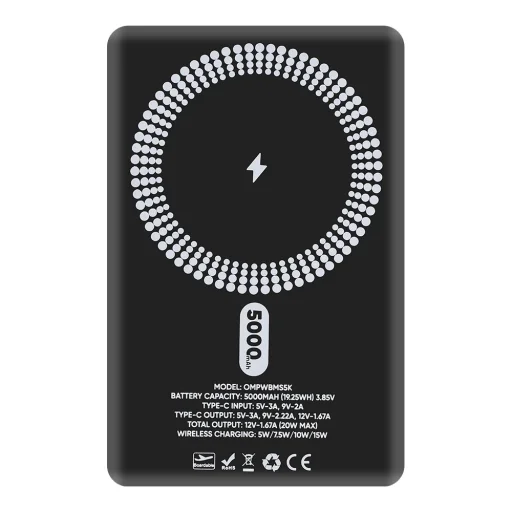 OBAL:ME MagNetix Powerbank 5000mAh čierna - 4