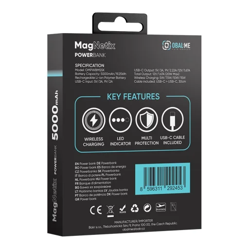 OBAL:ME MagNetix Powerbank 5000mAh čierna - 7
