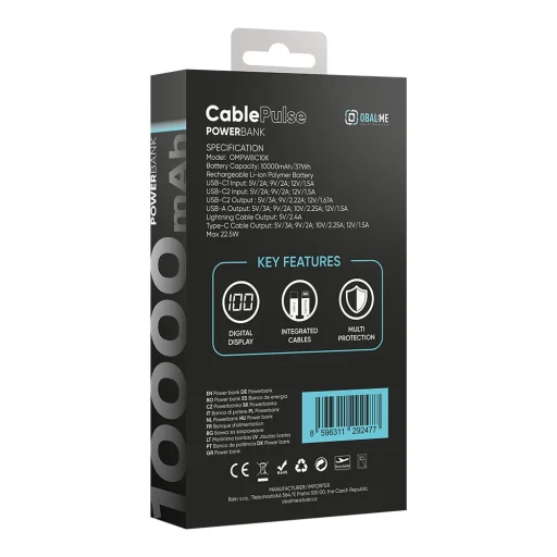OBAL:ME CablePulse Powerbanka 10000mAh 22,5W Čierna - 7