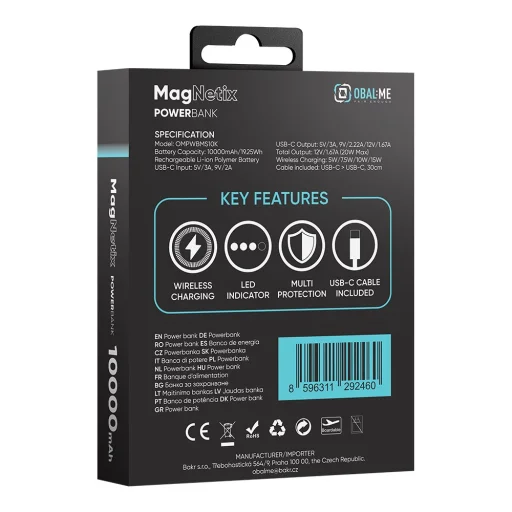 OBAL:ME MagNetix Powerbank 10000mAh čierna - 7