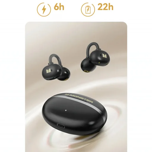 Monster AirClip AC200, čierne, bezdrôtové slúchadlá - 5