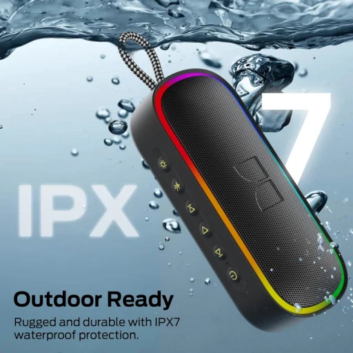 Bluetooth reproduktor Monster S150 Plus, 40W, TWS, RGB, Vodotesný, Čierny, - 3