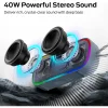 Bluetooth Hangszóró Monster S150 Plus, 40W, TWS, RGB, Vízálló, Kék thumbnail
