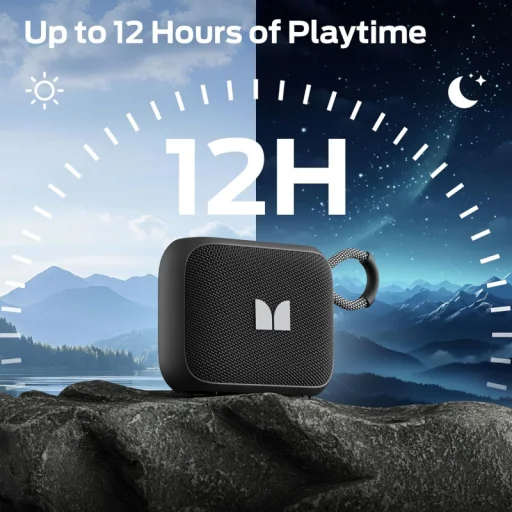 Bluetooth Hangszóró Monster S520, 5W, TWS, RGB, Vízálló, Fekete - 6