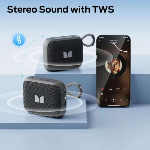 Bluetooth reproduktor Monster S520, 5W, TWS, RGB, Vodotesný, Čierny - 5