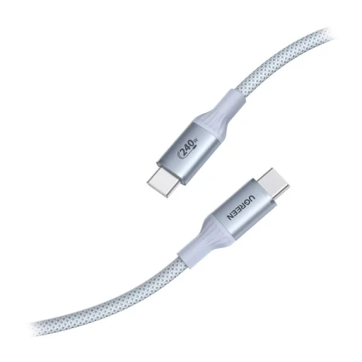 Ugreen 75732 L534 USB-C – USB-C 2m 240W sivo-biely kábel - 2