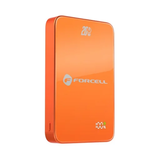 Oranžová powerbanka Forcell F-Energy SuperSlim F10K8 kompatibilná s MagSafe QC4.0 PD3.0 15W 10000 mAh - 3