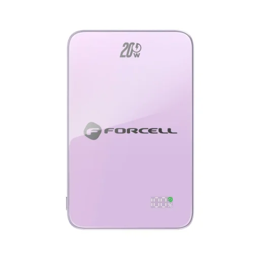 Forcell F-Energy SuperSlim F5K8 QC4.0 PD3.0 15W 5000 mAh fialová MagSafe kompatibilná powerbanka - 3