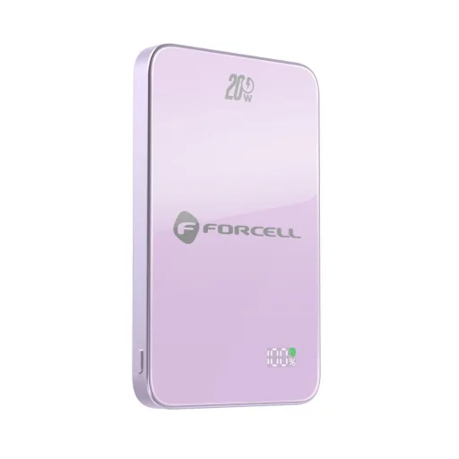 Forcell F-Energy SuperSlim F5K8 QC4.0 PD3.0 15W 5000 mAh fialová MagSafe kompatibilná powerbanka - 6