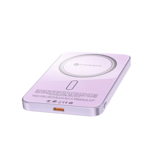 Forcell F-Energy SuperSlim F5K8 QC4.0 PD3.0 15W 5000 mAh fialová MagSafe kompatibilná powerbanka - 7