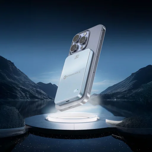 Modrá powerbanka Forcell F-Energy SuperSlim F5K8 kompatibilná s MagSafe QC4.0 PD3.0 15 W 5000 mAh - 8
