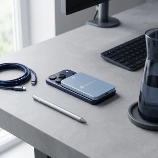 Modrá powerbanka Forcell F-Energy SuperSlim F5K8 kompatibilná s MagSafe QC4.0 PD3.0 15 W 5000 mAh - 9