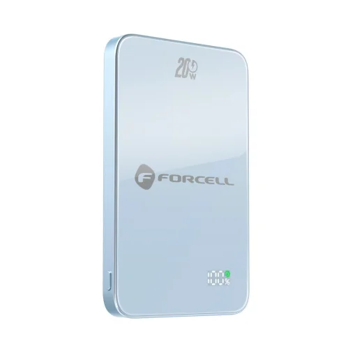 Modrá powerbanka Forcell F-Energy SuperSlim F5K8 kompatibilná s MagSafe QC4.0 PD3.0 15 W 5000 mAh - 2