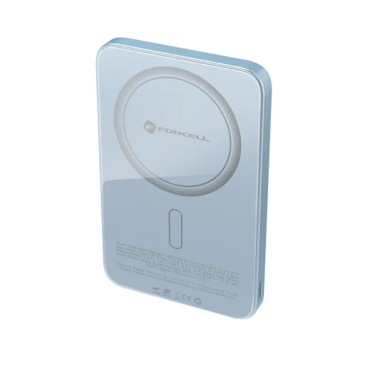 Modrá powerbanka Forcell F-Energy SuperSlim F5K8 kompatibilná s MagSafe QC4.0 PD3.0 15 W 5000 mAh - 4