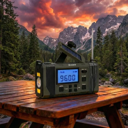 Hawk HWRDI420GN Radio Solar Dynamo With Flashlight - 5