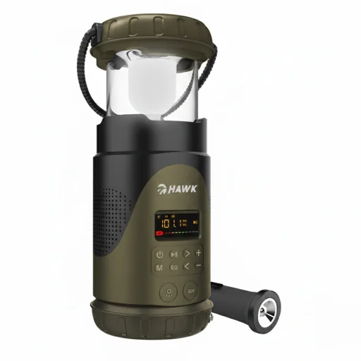 Hawk HWRDI430GN Radio Solar Dynamo With Flashlight - 1