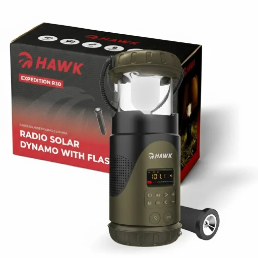 Hawk HWRDI430GN Radio Solar Dynamo With Flashlight - 2