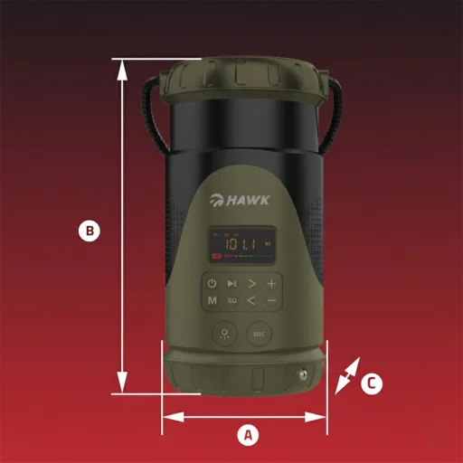 Hawk HWRDI430GN Radio Solar Dynamo With Flashlight - 3