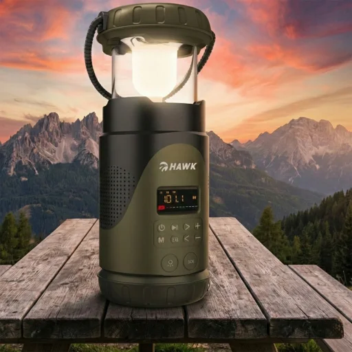 Hawk HWRDI430GN Radio Solar Dynamo With Flashlight - 4