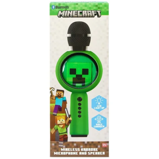 OTL Minecraft Creeper LED karaoke mikrofon vezeték nélküli hangszóróval - 10