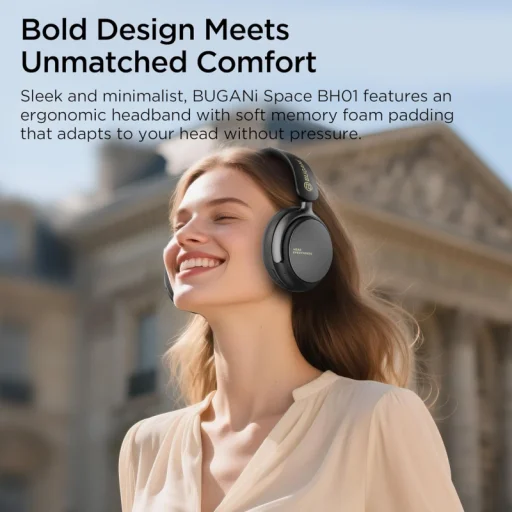 Handsfree Bluetooth Bugani Space BH01, čierna, - 3