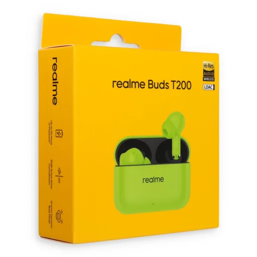 Realme Buds T200 vezeték nélküli fülhallgató, neonzöld - 3