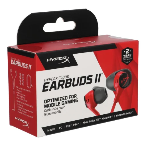HyperX Cloud Earbuds 2 3,5 mm-es Jack vezetékes fülhallgató 1,2 m piros - 5