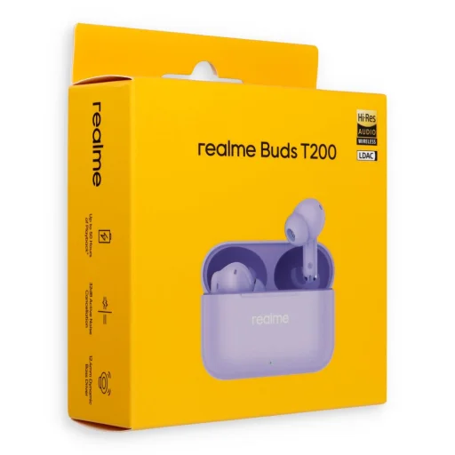 Realme Buds T200 vezeték nélküli fülhallgató lila - 3
