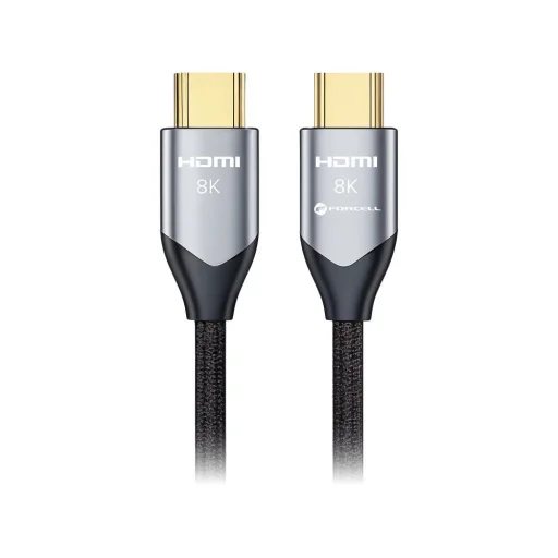 Forcell Cafule HDMI 2.1 8K 60Hz / 4K 120Hz ultra nagy sebességű HDMI kábel, HDR, eARC, VRR, 48Gbps, 3 m, fekete - 2