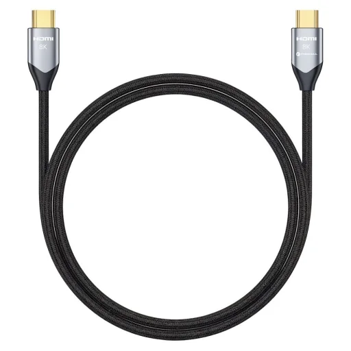 Forcell Cafule HDMI 2.1 8K 60Hz / 4K 120Hz ultra nagy sebességű HDMI kábel, HDR, eARC, VRR, 48Gbps, 3 m, fekete - 3