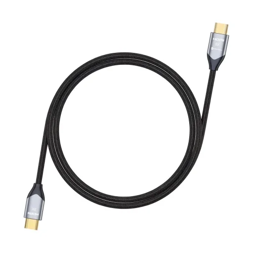 Forcell Cafule HDMI 2.1 8K 60Hz / 4K 120Hz ultra nagy sebességű HDMI kábel, HDR, eARC, VRR, 48Gbps, 3 m, fekete - 4