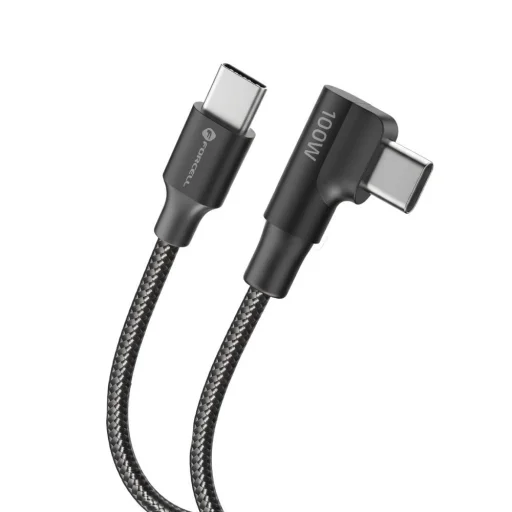 Forcell F-Energy QC4.0 PD 5A 100W Cafule 90° USB-C - USB-C kábel 1,2 m CC-1Deg čierny - 4