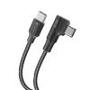 Fekete Forcell F-Energy QC4.0 PD 5A 100W Cafule 90° USB-C - USB-C kábel 2 m CC-1Deg thumbnail