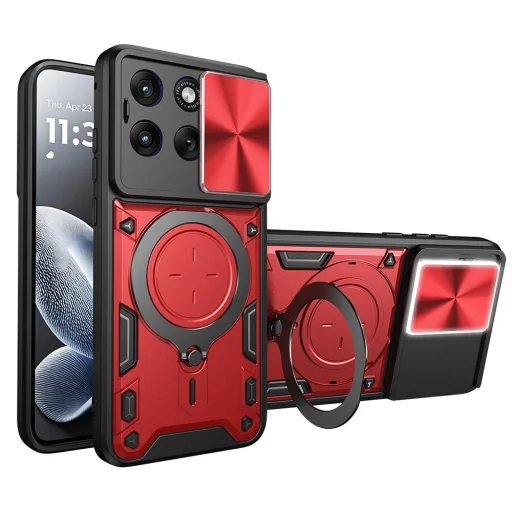 Červené puzdro Techsuit CamGuard Pro pre Motorola Edge 70 Fusion - 2