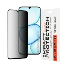  Realme C100 5G Fekete üvegfólia Techsuit - 111D Privacy Full Glue üvegfólia