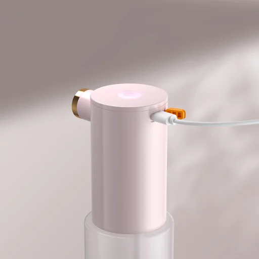 Deerma - Elektromos Adagoló (CP01) - Habgép, Bőrápoláshoz, 1200mAh, 5W, 300ml, IPX6, USB Type-C - Rózsaszín - 4