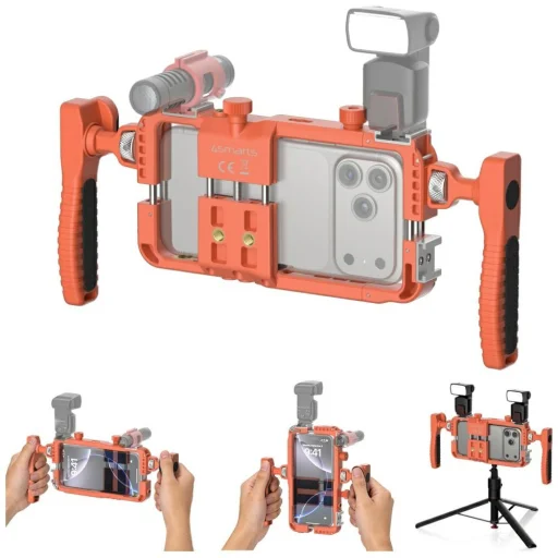 Univerzálna video sada 4smarts pre smartfóny s bezdrôtovým diaľkovým ovládaním, oranžová - 7